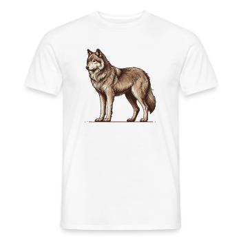 Loup - T-shirt homme - blanc - Devant - AI Model Male 178 dark (178cm)