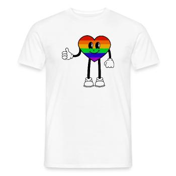 LGBTQ Love - Men's T-Shirt - white - Front - AI Model Male 178 dark (178cm)