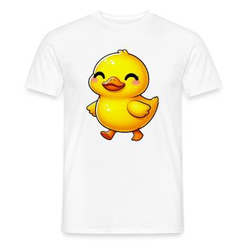 Ente Ente Ente Ente Ente - Männer T-Shirt - Weiß - Vorne - AI Model Male 178 dark (178cm)