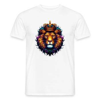Lion - Men's T-Shirt - white - Front - AI Model Male 178 dark (178cm)