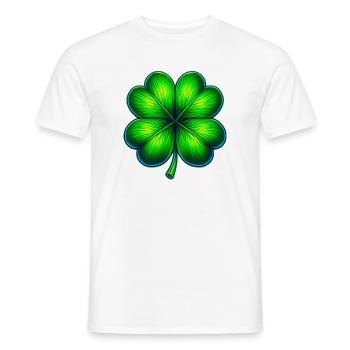 Trèfle à quatre feuilles - T-shirt homme - blanc - Devant - AI Model Male 178 dark (178cm)