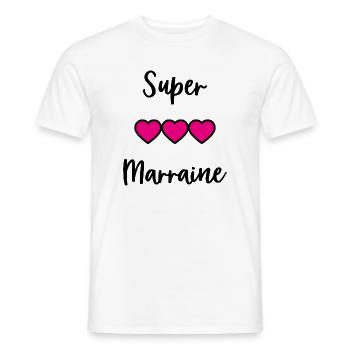 PATIN. TANTE. TATA. MAMA. MUTTERTAG - Männer T-Shirt - Weiß - Vorne - AI Model Male 178 dark (178cm)