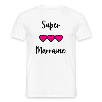 PATIN. TANTE. TATA. MAMA. MUTTERTAG - Männer T-Shirt - Weiß - Vorne - AI Model Male 178 dark (178cm)