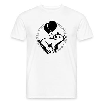 Schweine sind Freunde - Männer T-Shirt - Weiß - Vorne - AI Model Male 178 dark (178cm)