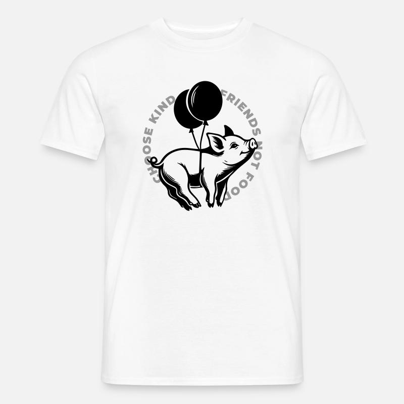 Schweine sind Freunde - Männer T-Shirt - Weiß