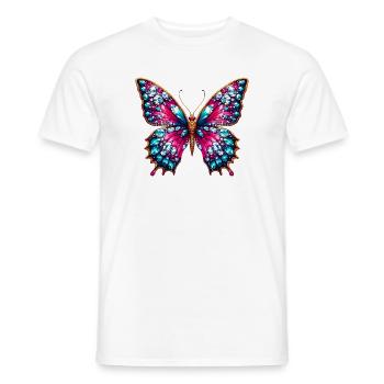 Schmetterling - Männer T-Shirt - Weiß - Vorne - AI Model Male 178 dark (178cm)