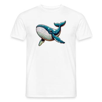 Wal - Männer T-Shirt - Weiß - Vorne - AI Model Male 178 dark (178cm)