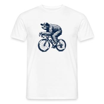 Paresseux à vélo - T-shirt homme - blanc - Devant - AI Model Male 178 dark (178cm)