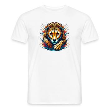 Gepard - Männer T-Shirt - Weiß - Vorne - AI Model Male 178 dark (178cm)