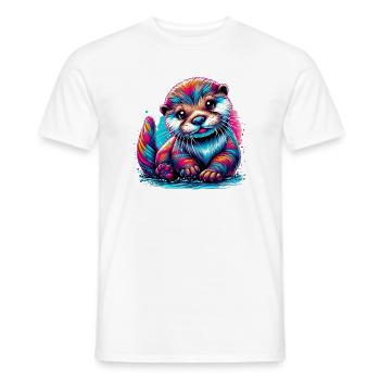 Otter - Männer T-Shirt - Weiß - Vorne - AI Model Male 178 dark (178cm)