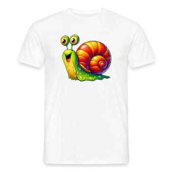 Snail - Men's T-Shirt - white - Front - AI Model Male 178 dark (178cm)