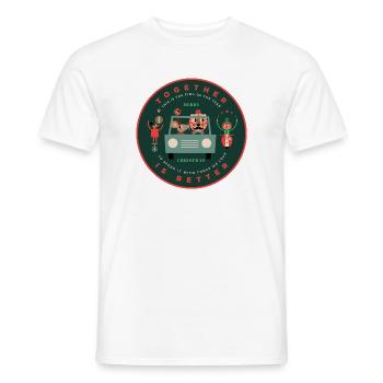 Gemeinsam unterwegs zu Weihnachten - Männer T-Shirt - Weiß - Vorne - AI Model Male 178 dark (178cm)