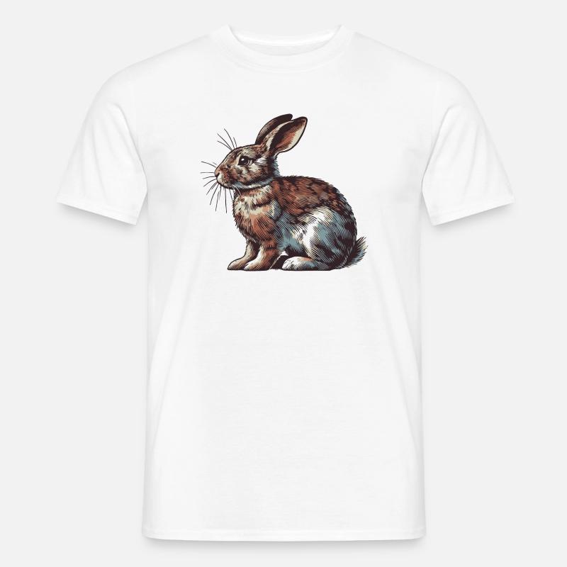 Hase - Männer T-Shirt - Weiß
