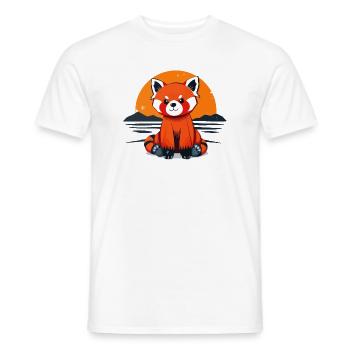 Charming Red Panda - Men's T-Shirt - white - Front - AI Model Male 178 dark (178cm)