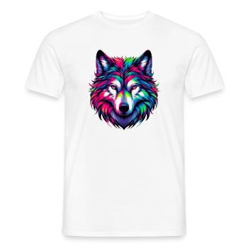 Wolf - Männer T-Shirt - Weiß - Vorne - AI Model Male 178 dark (178cm)