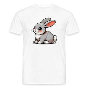 Lapin - T-shirt homme - blanc - Devant - AI Model Male 178 dark (178cm)