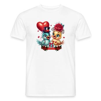 Heart Balloon and Rose Magic - Men's T-Shirt - white - Front - AI Model Male 178 dark (178cm)