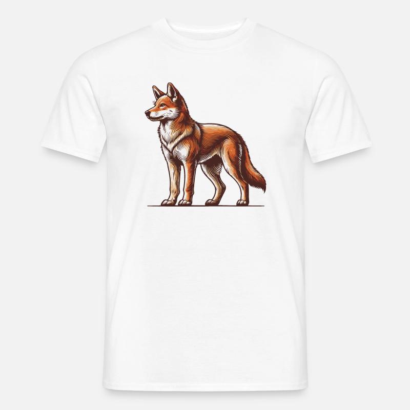 Dingo - Männer T-Shirt - Weiß