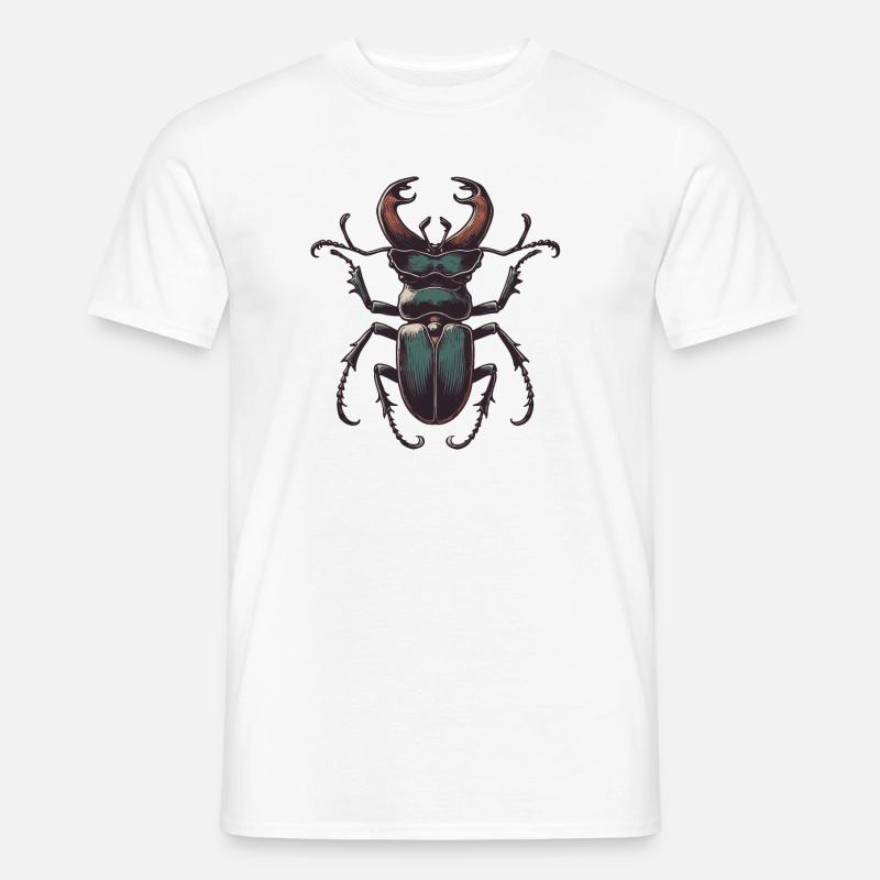 Hirschkäfer - Männer T-Shirt - Weiß