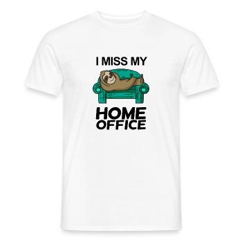 Home Office Saying Funny - Men's T-Shirt - white - Front - AI Model Male 178 dark (178cm)