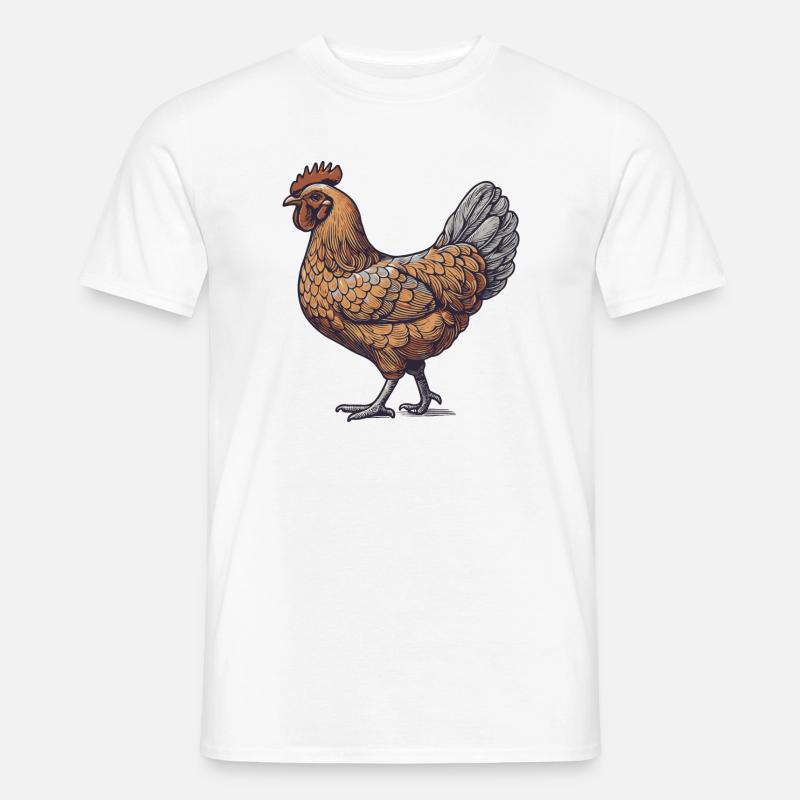 Hahn - Männer T-Shirt - Weiß