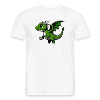 Dragon - Men's T-Shirt - white - Front - AI Model Male 178 dark (178cm)