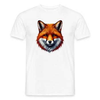 Fox - Men's T-Shirt - white - Front - AI Model Male 178 dark (178cm)