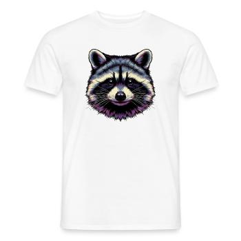 Raccoon - Men's T-Shirt - white - Front - AI Model Male 178 dark (178cm)
