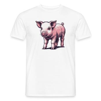 Ferkel - Männer T-Shirt - Weiß - Vorne - AI Model Male 178 dark (178cm)