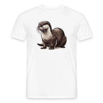 Otter - Men's T-Shirt - white - Front - AI Model Male 178 dark (178cm)