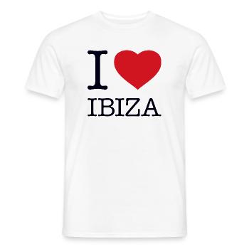 J’ADORE IBIZA - T-shirt homme - blanc - Devant - AI Model Male 178 dark (178cm)