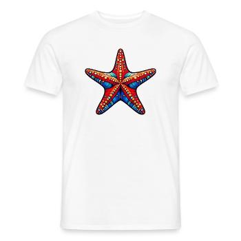 Étoile de mer - T-shirt homme - blanc - Devant - AI Model Male 178 dark (178cm)