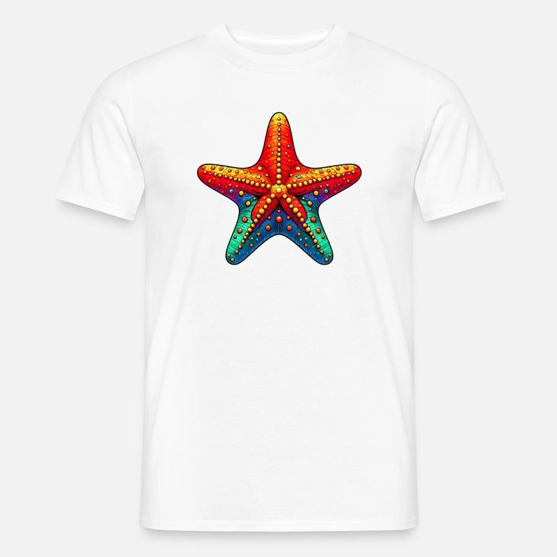 Seestern - Männer T-Shirt - Weiß