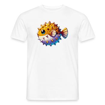 Kugelfisch - Männer T-Shirt - Weiß - Vorne - AI Model Male 178 dark (178cm)