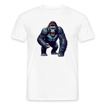 Gorilla - Men's T-Shirt - white - Front - AI Model Male 178 dark (178cm)