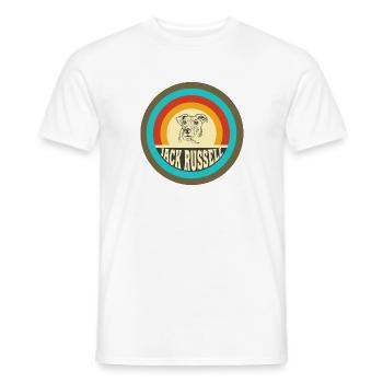 Mangez, dormez, répétez Jack Russell. - T-shirt homme - blanc - Devant - AI Model Male 178 dark (178cm)