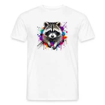 Raccoon - Men's T-Shirt - white - Front - AI Model Male 178 dark (178cm)