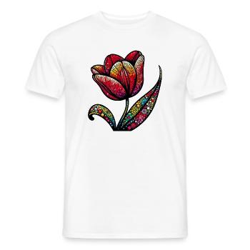 Tulip - Men's T-Shirt - white - Front - AI Model Male 178 dark (178cm)