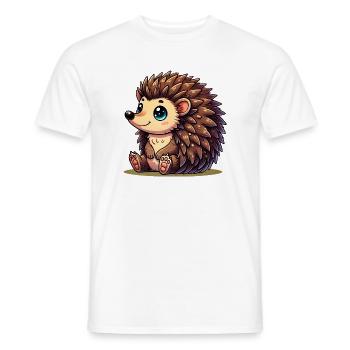 Hedgehog - Men's T-Shirt - white - Front - AI Model Male 178 dark (178cm)