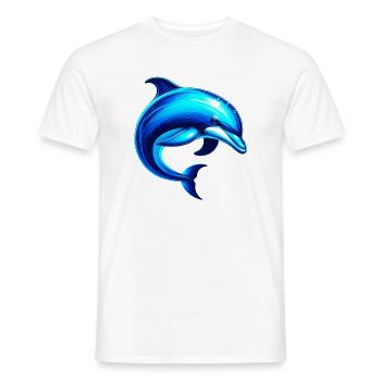 Dauphin - T-shirt homme - blanc - Devant - AI Model Male 178 dark (178cm)