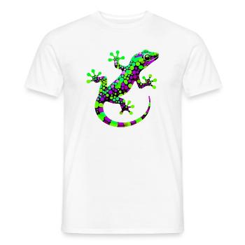 Gecko - Men's T-Shirt - white - Front - AI Model Male 178 dark (178cm)