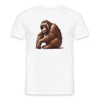 Orang Utan - Männer T-Shirt - Weiß - Vorne - AI Model Male 178 dark (178cm)
