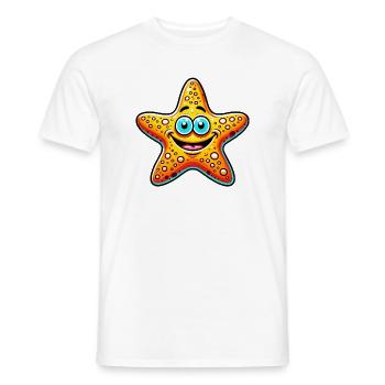 Seestern - Männer T-Shirt - Weiß - Vorne - AI Model Male 178 dark (178cm)
