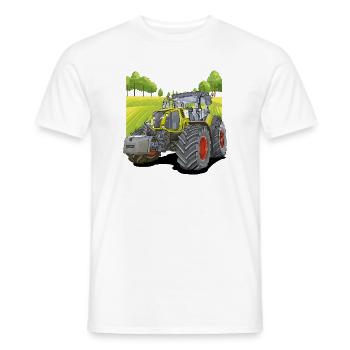 Tractor in the field - Men's T-Shirt - white - Front - AI Model Male 178 dark (178cm)