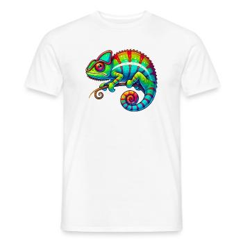 Caméléon - T-shirt homme - blanc - Devant - AI Model Male 178 dark (178cm)