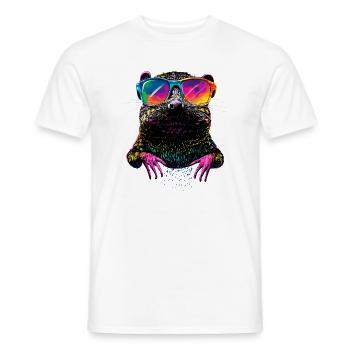 Mole with Sunglasses Love Cute Moles - Men's T-Shirt - white - Front - AI Model Male 178 dark (178cm)