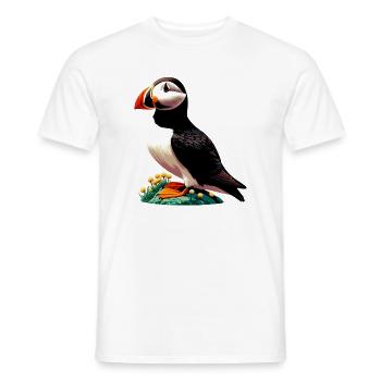 Puffin - Men's T-Shirt - white - Front - AI Model Male 178 dark (178cm)