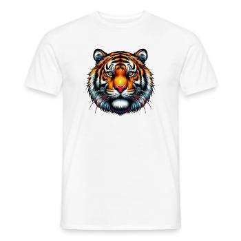 Tigre - T-shirt homme - blanc - Devant - AI Model Male 178 dark (178cm)