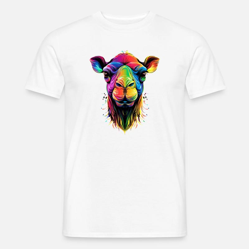 Kamel Dromedar Trampeltier Camel Geschenk Kamele - Männer T-Shirt - Weiß