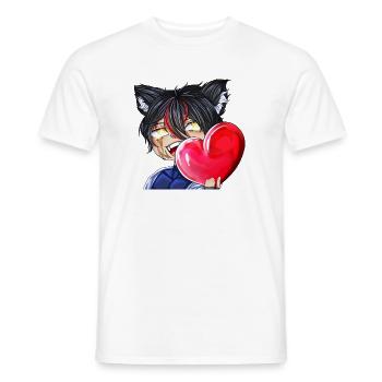 Chibi mit Herz - Männer T-Shirt - Weiß - Vorne - AI Model Male 178 dark (178cm)
